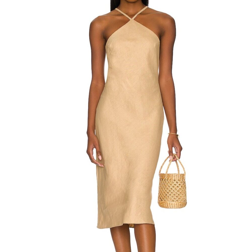 Amanda Uprichard 100% linen midi dress